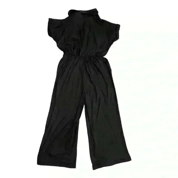 J for Justify Women Black Jumpsuit Size S wooden buttons Boho Outdoor Vacation - Picture 5 of 9